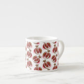 Patroon met granaatappel espresso kop (Voorkant rechts)