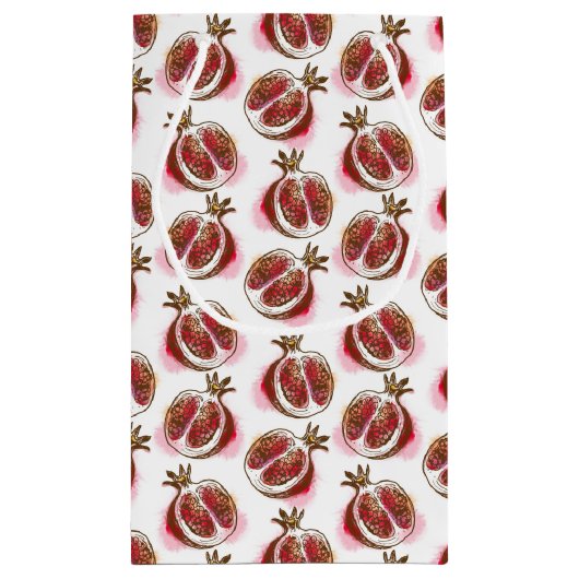 Patroon met granaatappel klein cadeauzakje (Achterkant)