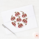 Patroon met granaatappel ronde sticker (Envelop)