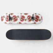 Patroon met granaatappel skateboard (Horizontaal)