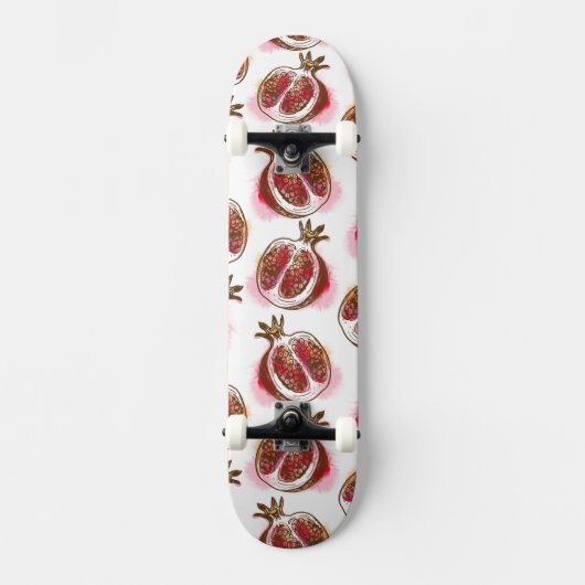 Patroon met granaatappel skateboard (Voorkant)
