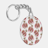 Patroon met granaatappel sleutelhanger (Voorkant Links)