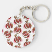 Patroon met granaatappel sleutelhanger (Achterkant)