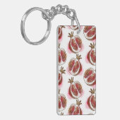Patroon met granaatappel sleutelhanger (Voorkant Links)