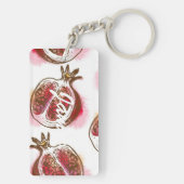 Patroon met granaatappel sleutelhanger (achterkant)