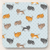 patroon met grappige katten bier onderzetter (Voorkant)