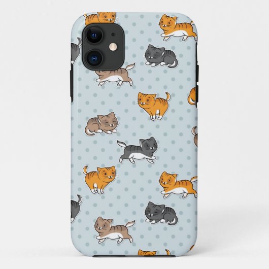 patroon met grappige katten Case-Mate iPhone case (Achterkant)