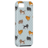 patroon met grappige katten Case-Mate iPhone case (Back/Rechts)