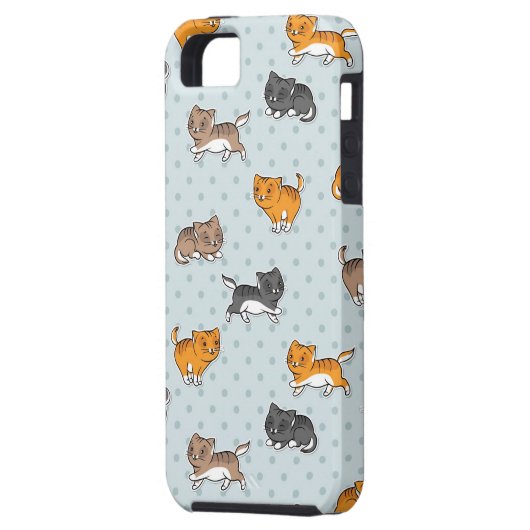patroon met grappige katten Case-Mate iPhone case (Achterkant Links)