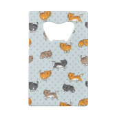 patroon met grappige katten creditkaart flessenopener (Achterkant)