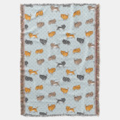 patroon met grappige katten deken (Voorkant Verticaal)