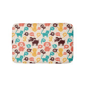 Patroon met grappige katten en honden badmat (Voorkant)