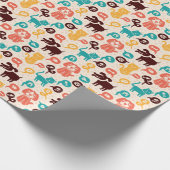 Patroon met grappige katten en honden cadeaupapier (Hoek)