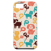 Patroon met grappige katten en honden Case-Mate iPhone case (Achterkant)