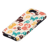 Patroon met grappige katten en honden Case-Mate iPhone case (Onderkant)