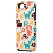 Patroon met grappige katten en honden Case-Mate iPhone case (Achterkant Links)