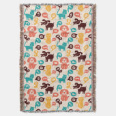 Patroon met grappige katten en honden deken (Voorkant Verticaal)