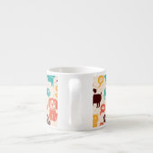 Patroon met grappige katten en honden espresso kop (Achterkant)