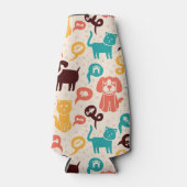 Patroon met grappige katten en honden flesjeskoeler (Voorkant)