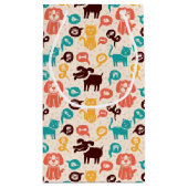 Patroon met grappige katten en honden klein cadeauzakje (Achterkant)