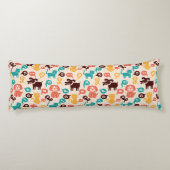 Patroon met grappige katten en honden lichaamskussen (Achterkant)