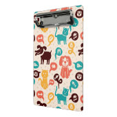 Patroon met grappige katten en honden mini klembord (Angled2)