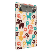 Patroon met grappige katten en honden mini klembord (Schuin)
