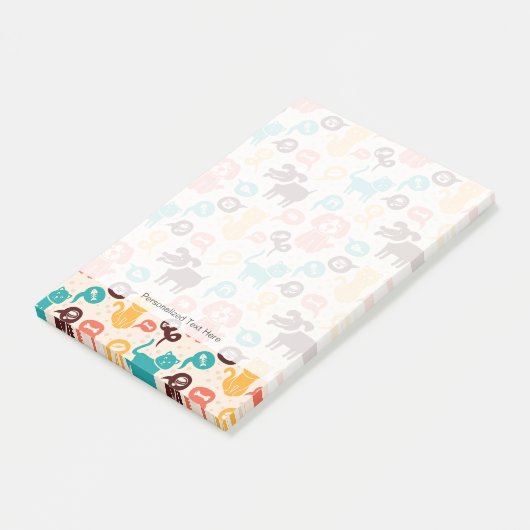 Patroon met grappige katten en honden post-it® notes (Schuin)