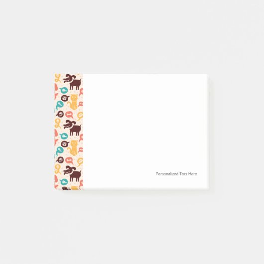 Patroon met grappige katten en honden post-it® notes (Voorkant)