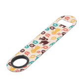 Patroon met grappige katten en honden speed flessenopener (Voorkant Gekanteld)