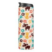 Patroon met grappige katten en honden thermosbeker (Geroteerd rechts)