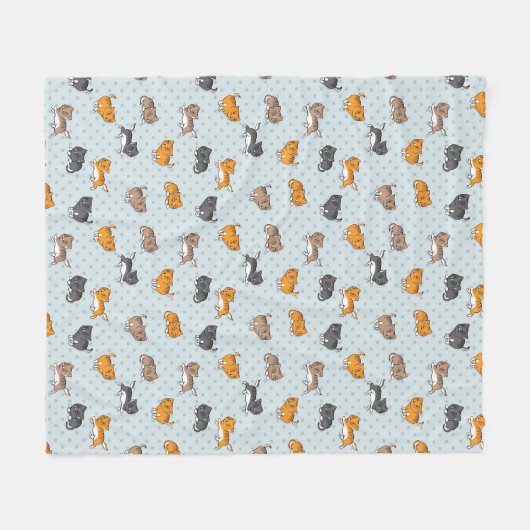 patroon met grappige katten fleece deken (Voorkant (Horizontaal))