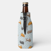 patroon met grappige katten flesjeskoeler (Fles Achterkant)