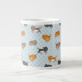 patroon met grappige katten grote koffiekop (Voorkant)
