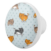 patroon met grappige katten keramische knop (Rechts)