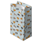 patroon met grappige katten klein cadeauzakje (Voorkant Gekanteld)