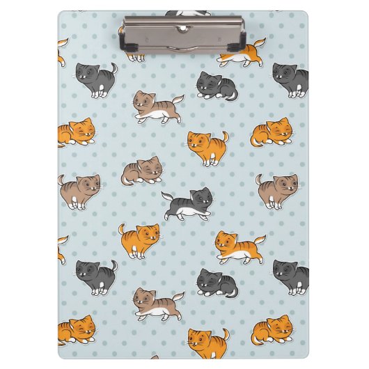 patroon met grappige katten klembord (Voorkant)