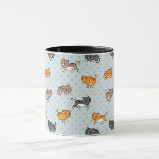 patroon met grappige katten mok (Midden)