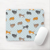 patroon met grappige katten muismat (Met muis)