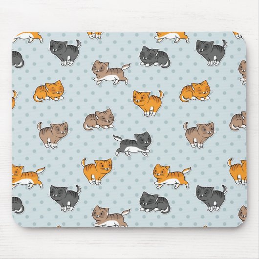 patroon met grappige katten muismat (Voorkant)