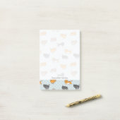 patroon met grappige katten post-it® notes (Op bureau)