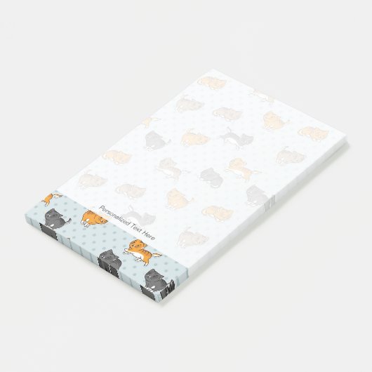 patroon met grappige katten post-it® notes (Schuin)