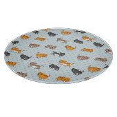 patroon met grappige katten snijplank (Hoek)