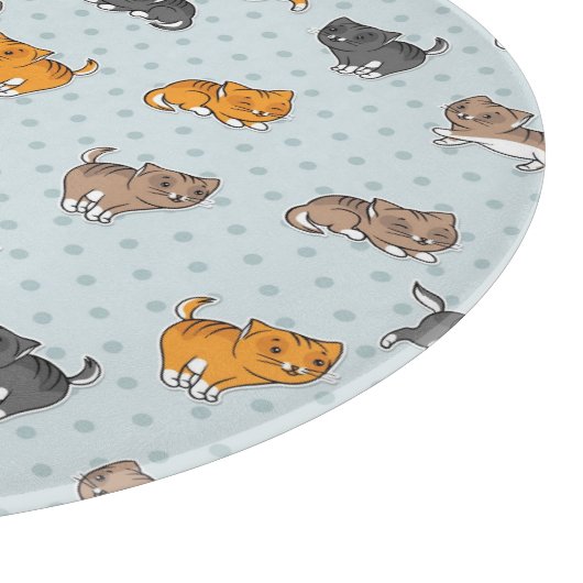 patroon met grappige katten snijplank (Hoek)