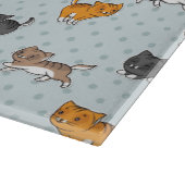 patroon met grappige katten snijplank (Hoek)