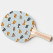patroon met grappige katten tafeltennisbatje (Zijkant)