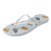 patroon met grappige katten teenslippers (Schuin)