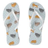 patroon met grappige katten teenslippers (Voetbed)