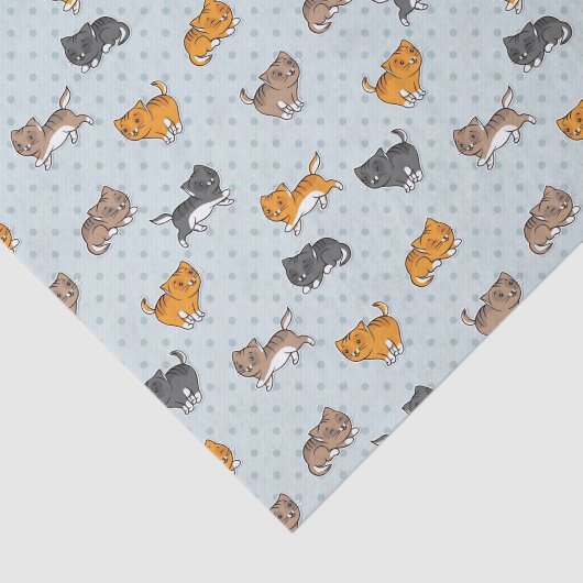 patroon met grappige katten tissuepapier (Detail)