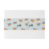 patroon met grappige katten uitnodigingen wikkel (Achterkant Voorbeeld)